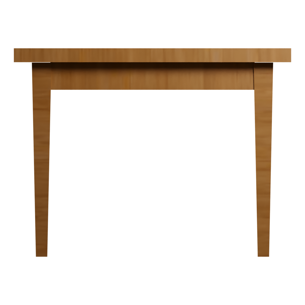 Left view of the Table For Kitchen Dining Room Wood Materal 3D model