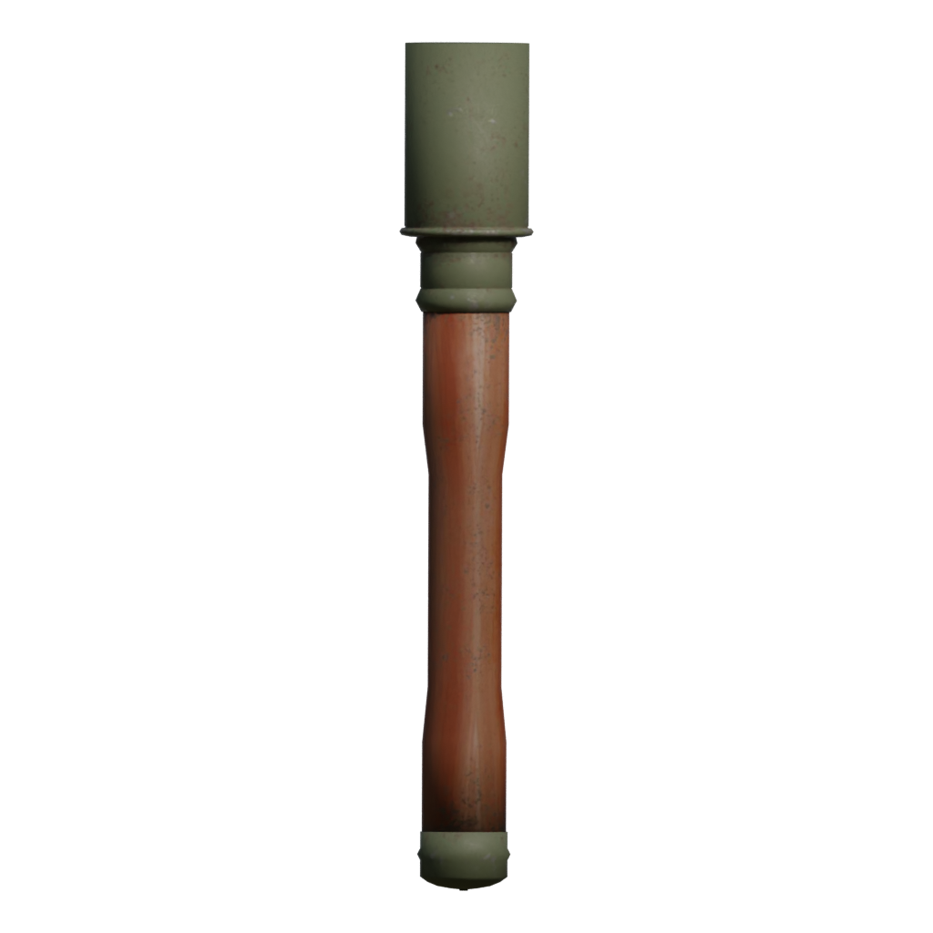 Back view of the Stielhandgranate 3D model
