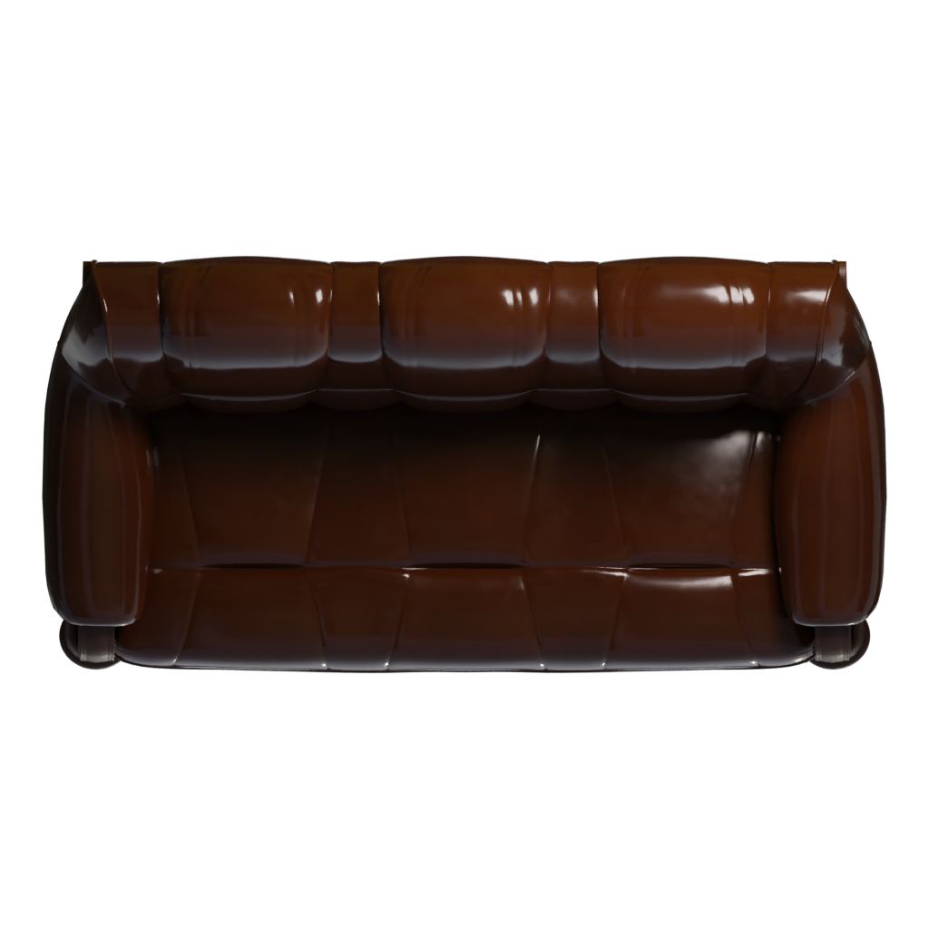 Top view of the Sofa 3 Seater 3D model
