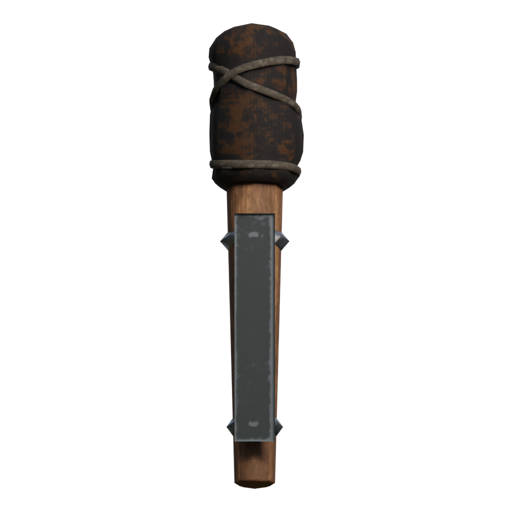 Back view of the Iron Cudgel 3D model