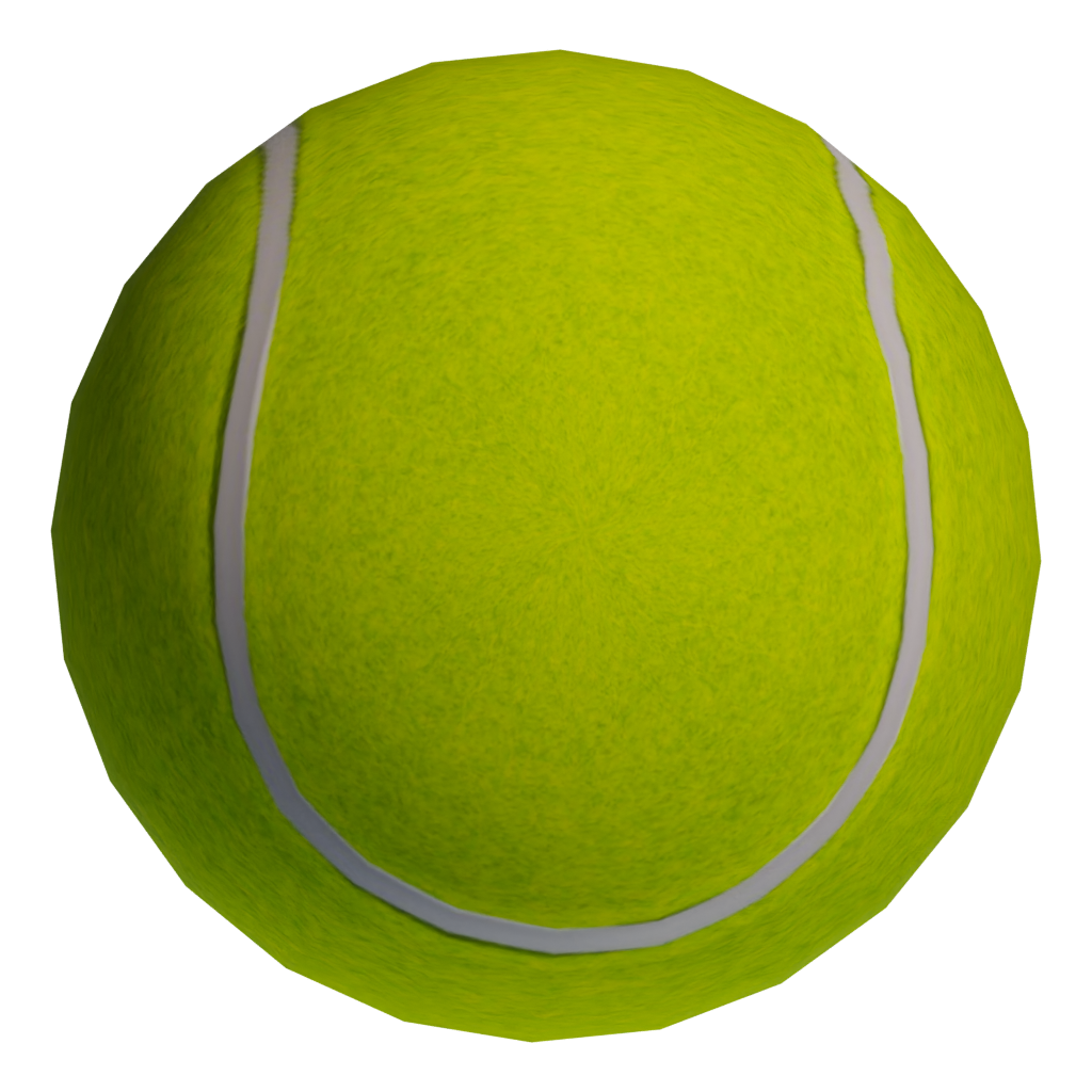 Bottom view of the Tennis Ball 3D model