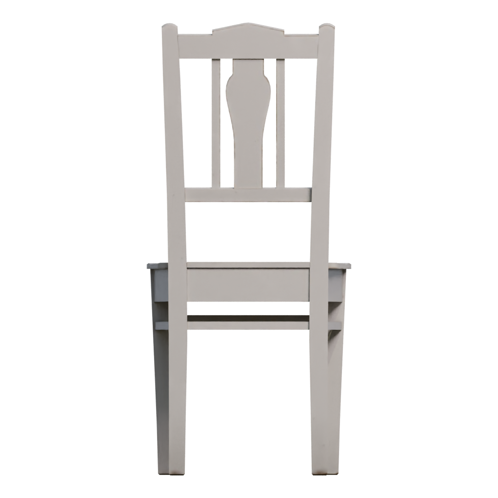 Back view of the Painted Wooden Chair 3D model