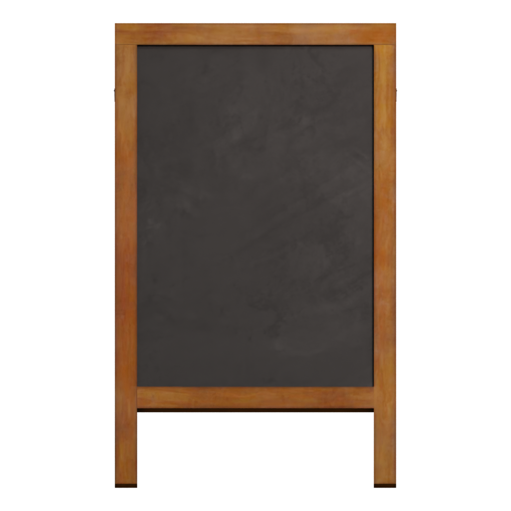 Back view of the Standing Chalkboard 3D model