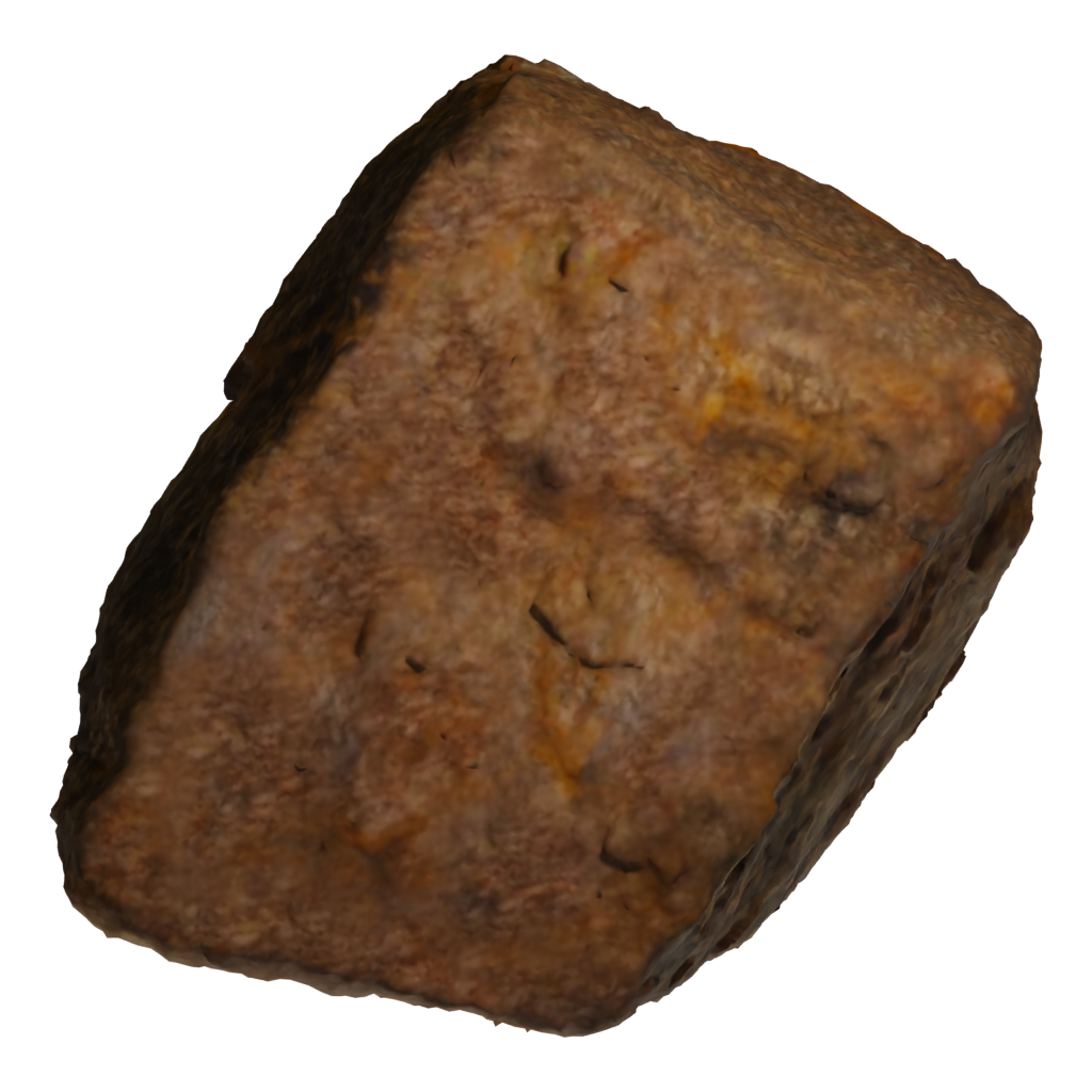 Bottom view of the Namaqualand Boulder 3D model