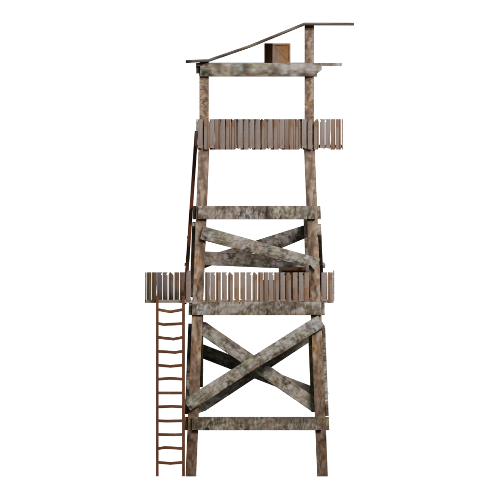Front view of the Tower 3D model