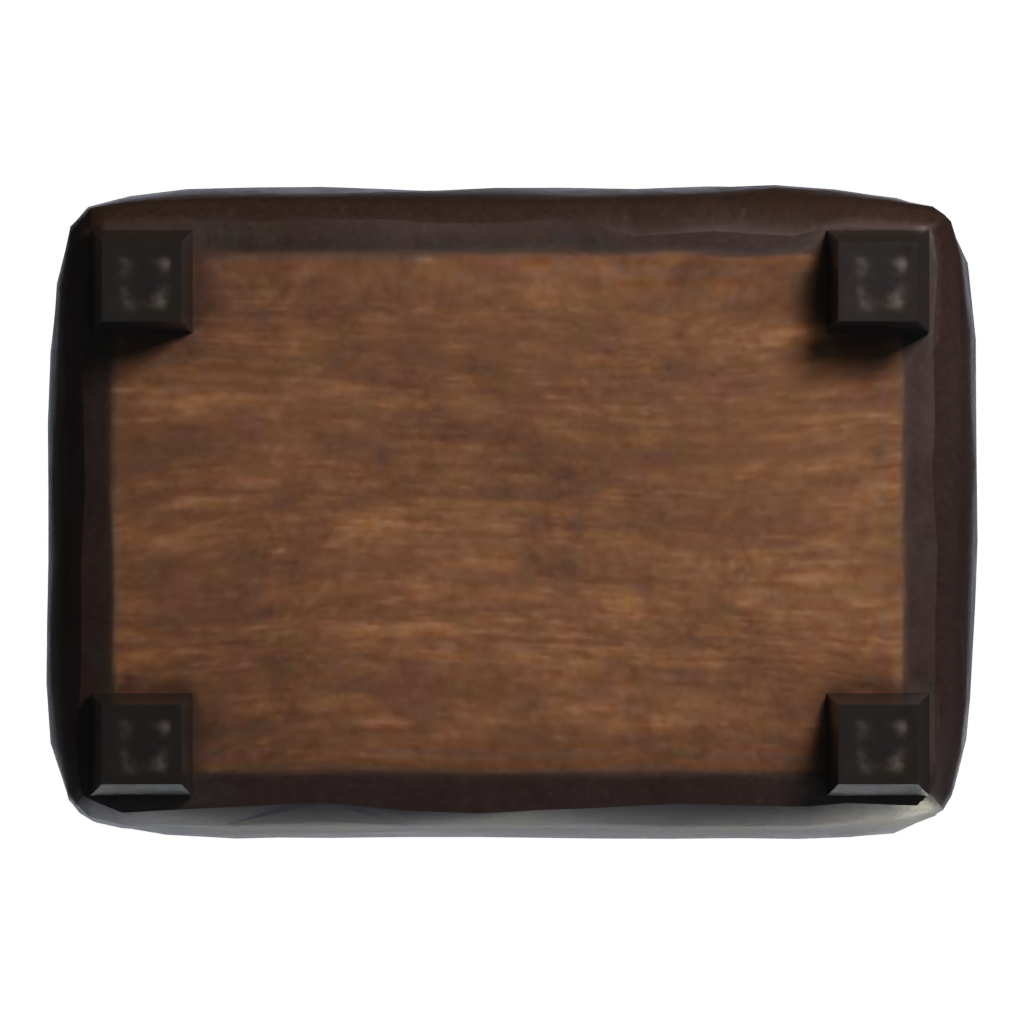 Bottom view of the Ottoman 3D model