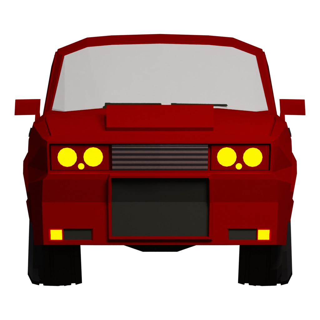 Front view of the Starter Car 3D model