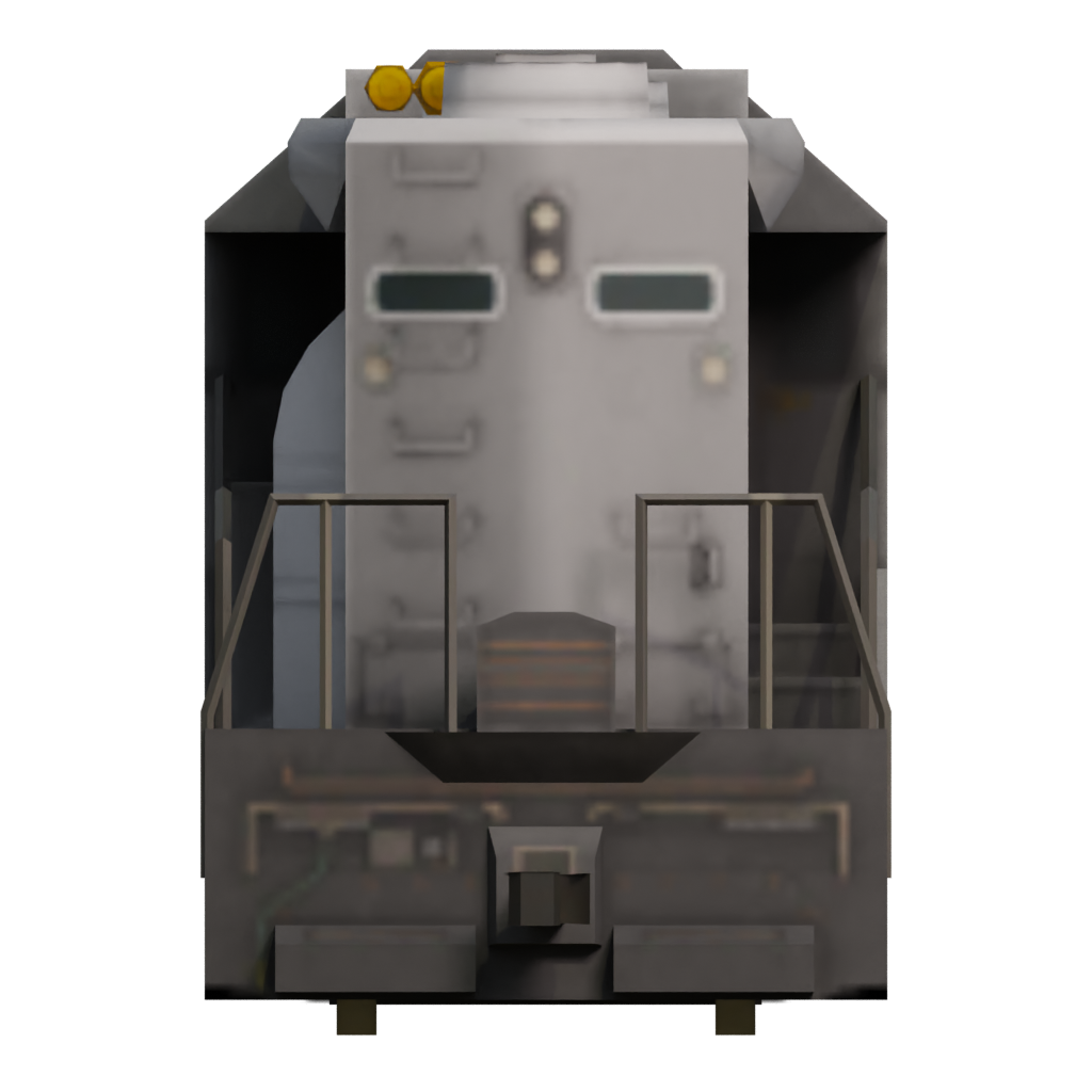 Back view of the Freight Train 3D model