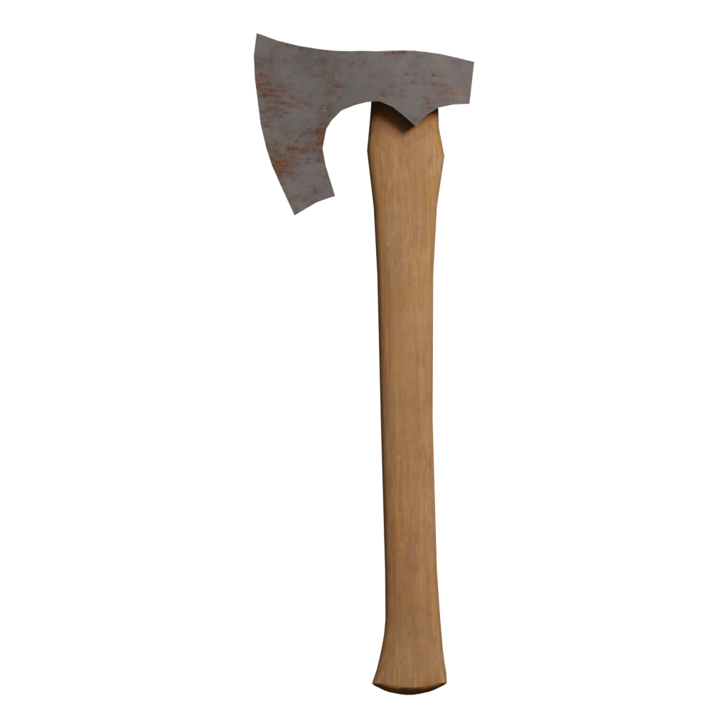 Front view of the Axe One Handed 3D model
