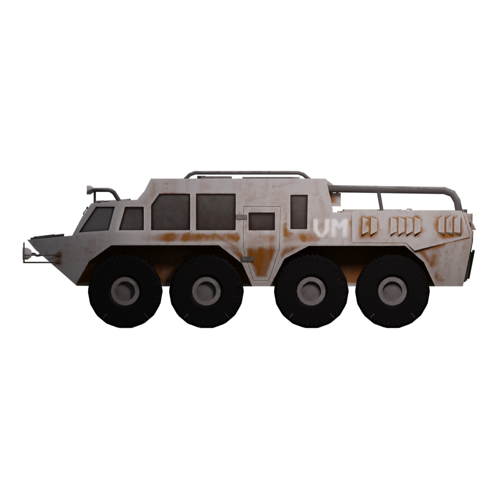 Left view of the Cross Country Vehicle 3D model