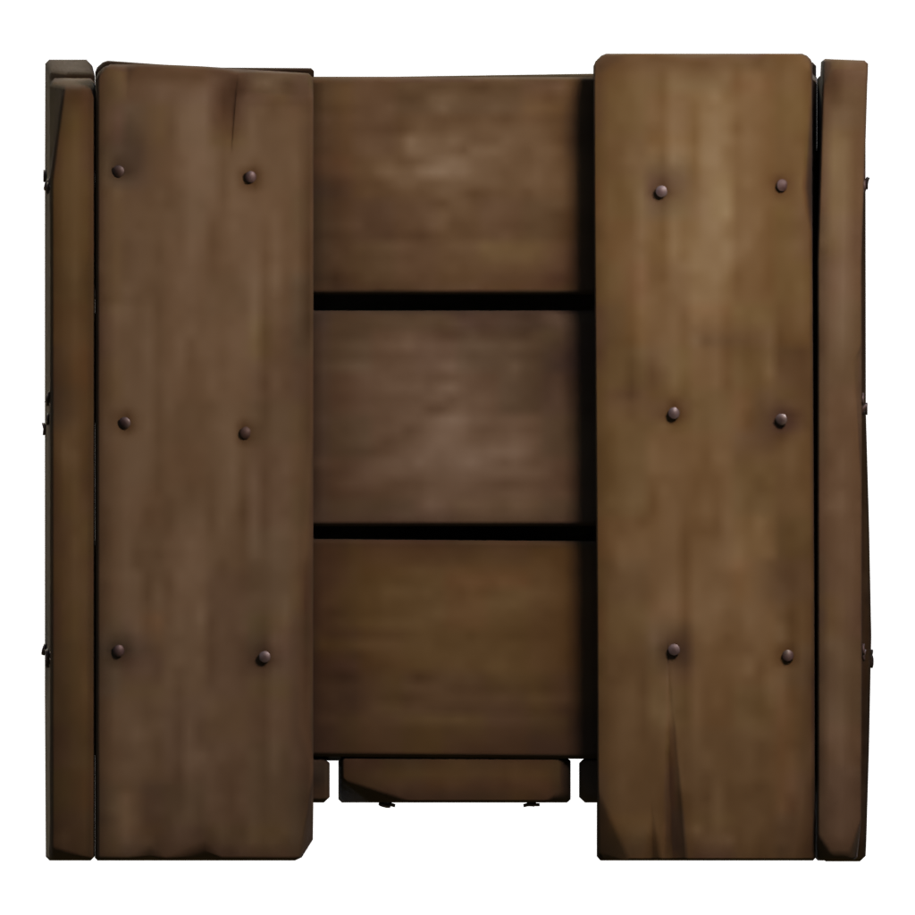 Left view of the Planter Box 3D model