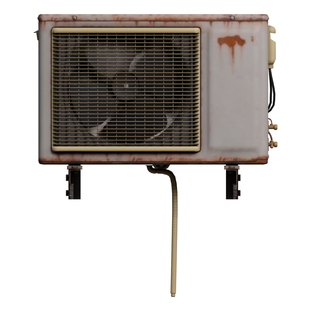Front view of the Exterior Aircon Unit 3D model