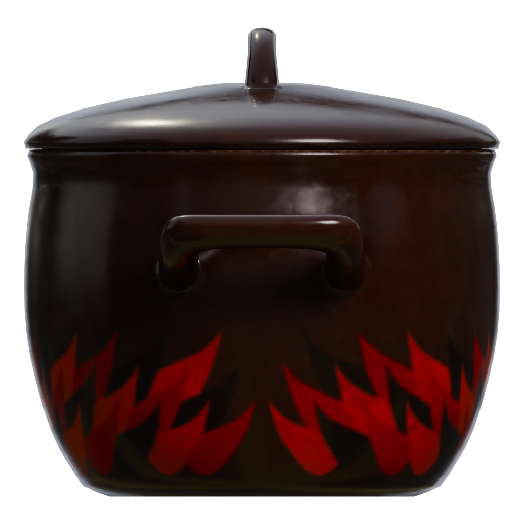 Right view of the Pot Enamel 3D model