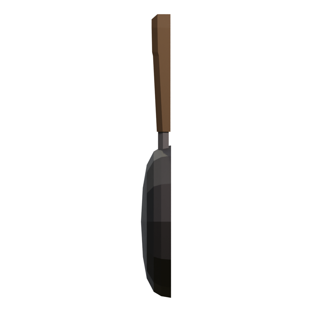 Right view of the Small Frying Pan 3D model