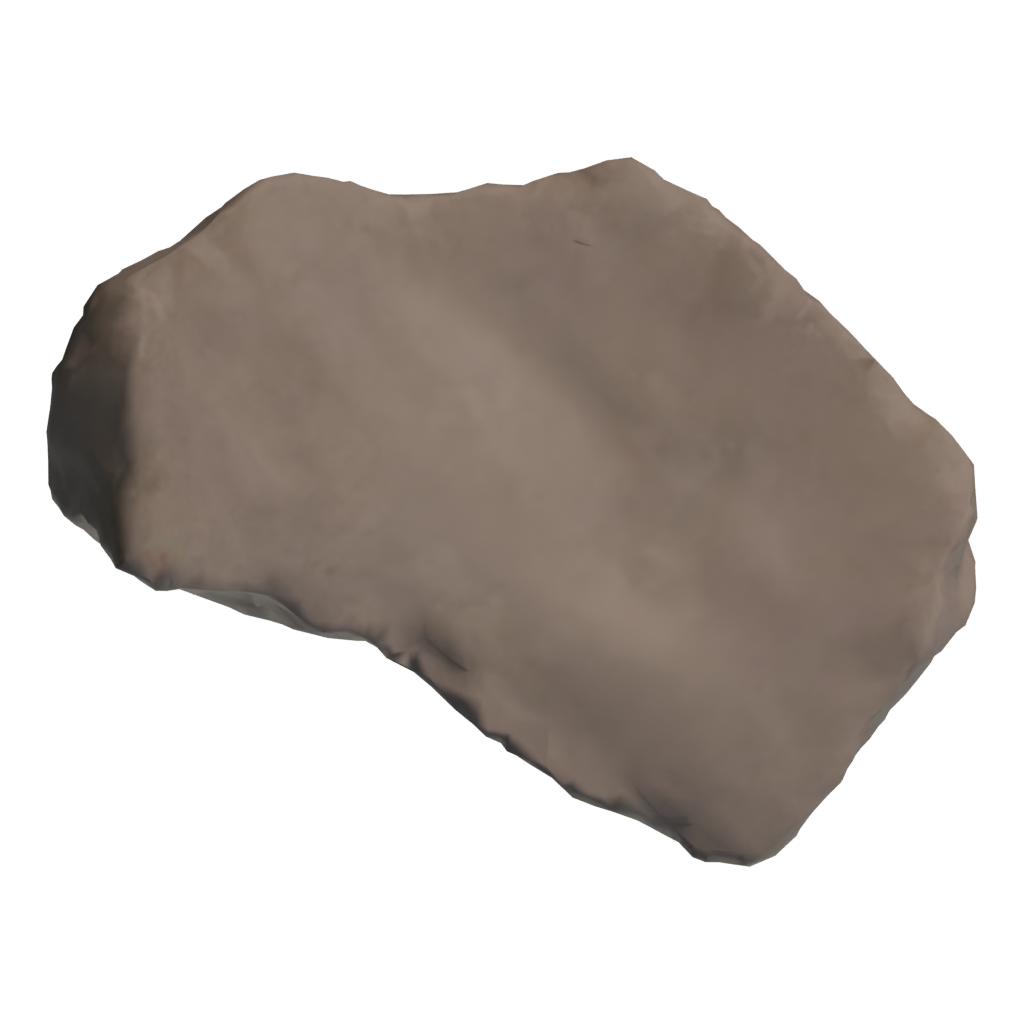 Bottom view of the Moon Rock 3D model