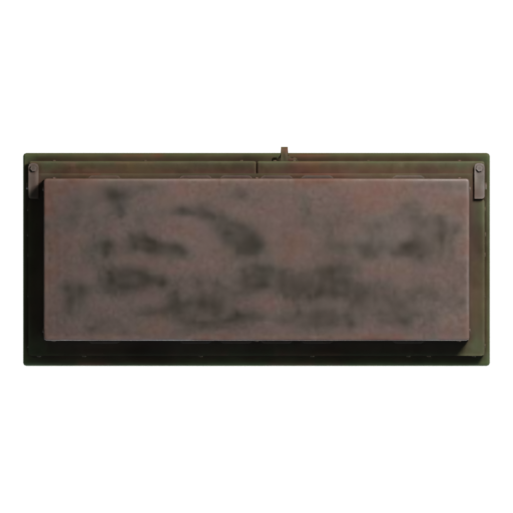 Bottom view of the Utility Box 3D model