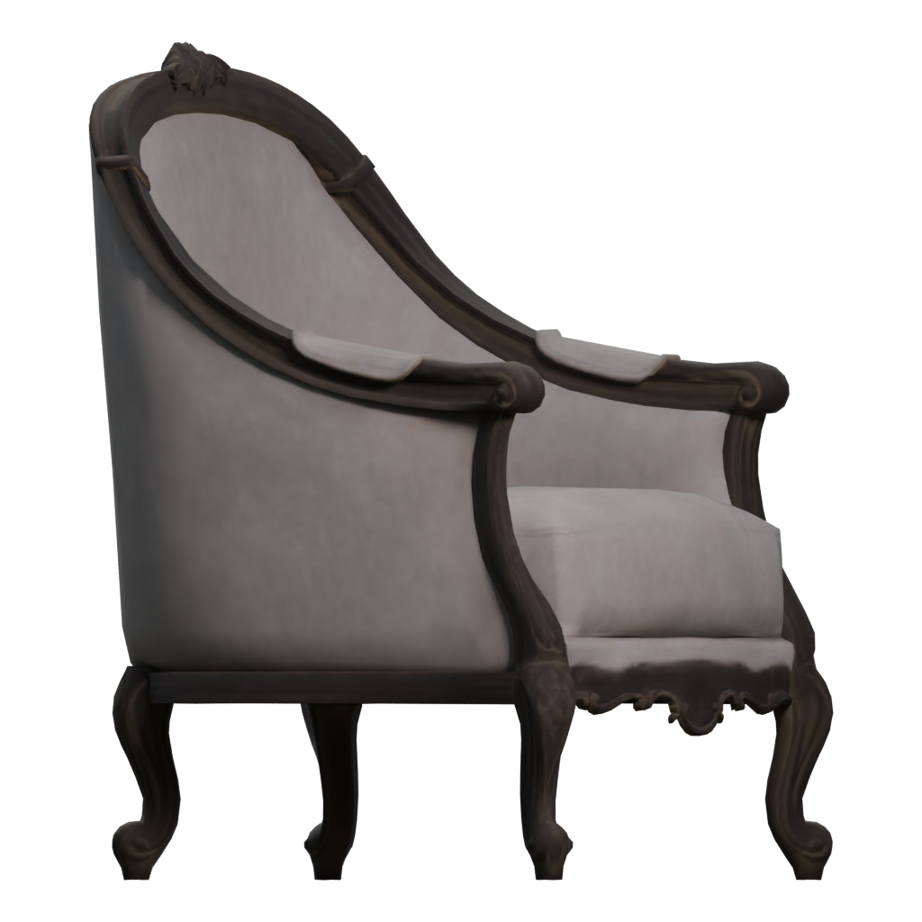 Right view of the Arm Chair 3D model