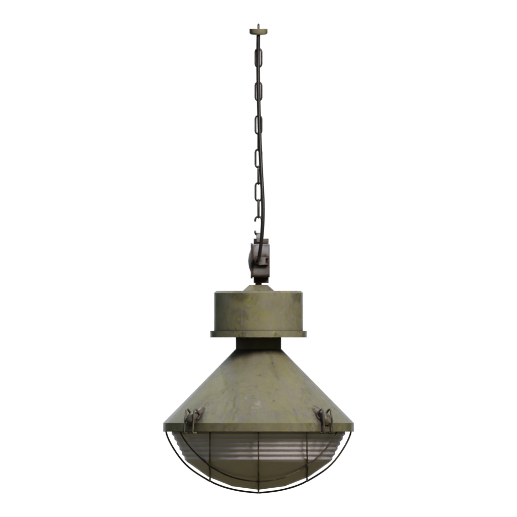 Left view of the Hanging Industrial Lamp 3D model
