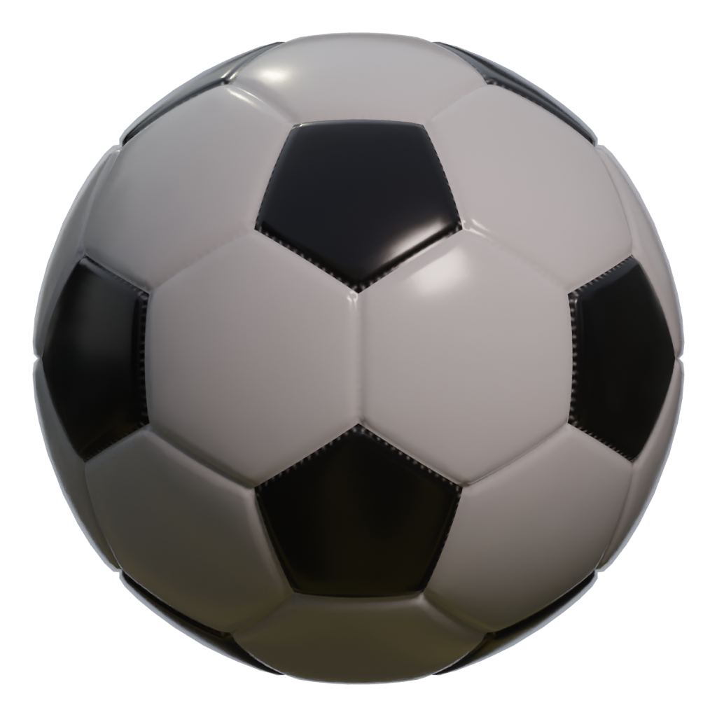 Left view of the Soccer Ball 3D model