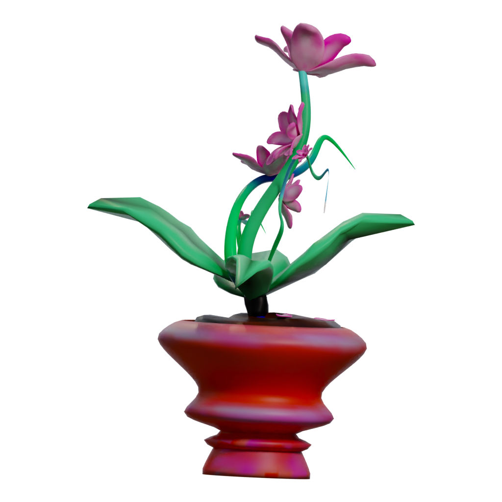 Left view of the Flowerpot 3D model