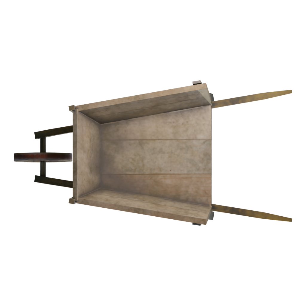 Top view of the Wheelbarrow 3D model