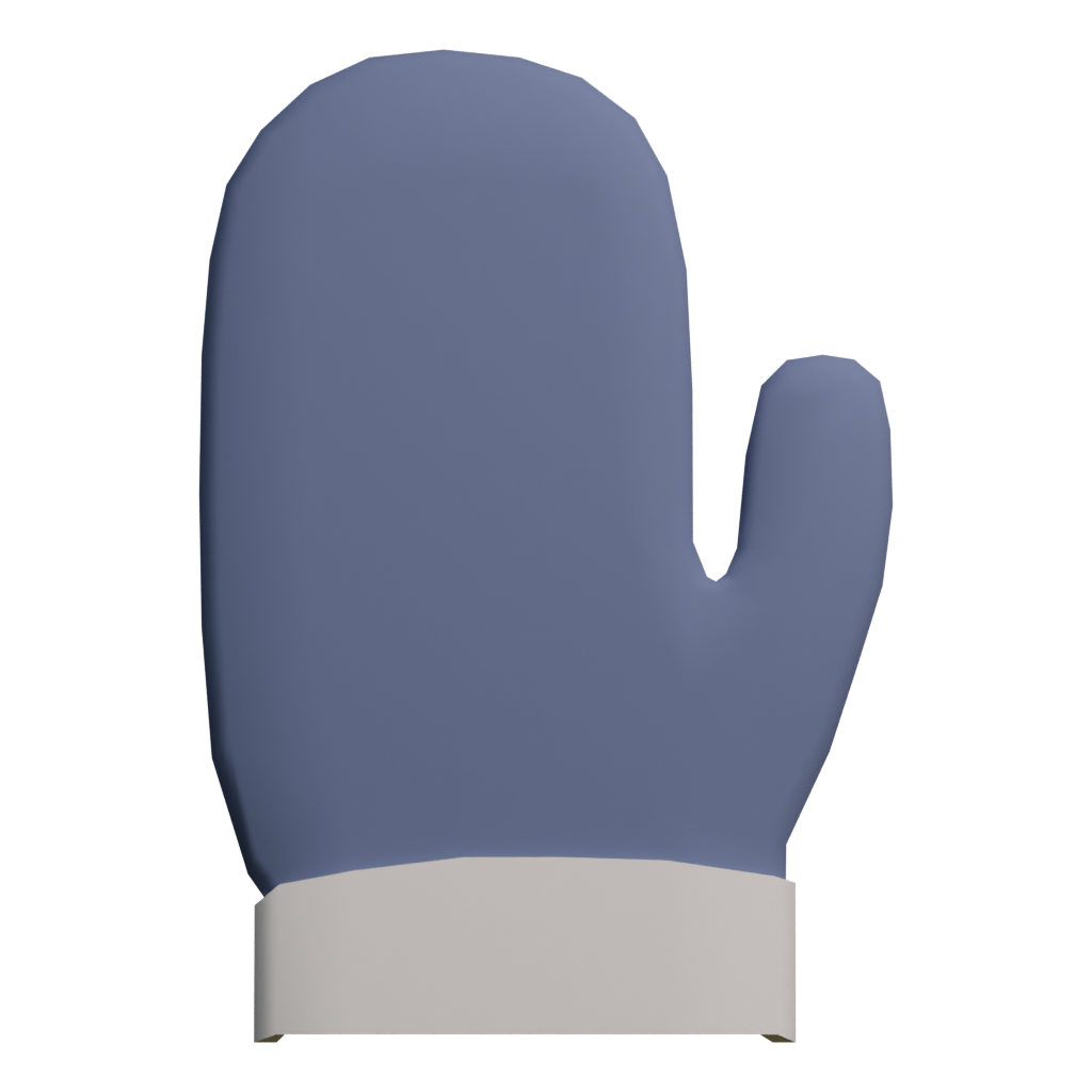 Front view of the Mitten 3D model