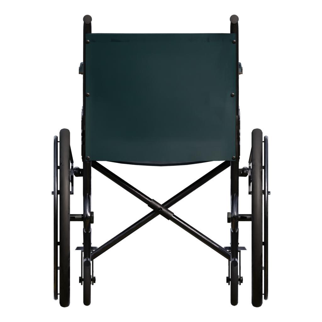 Back view of the Wheelchair 3D model