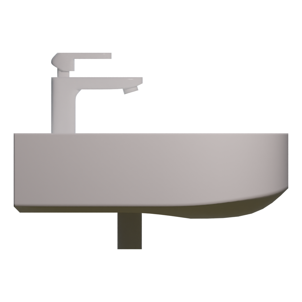Right view of the Simple Sink 3D model
