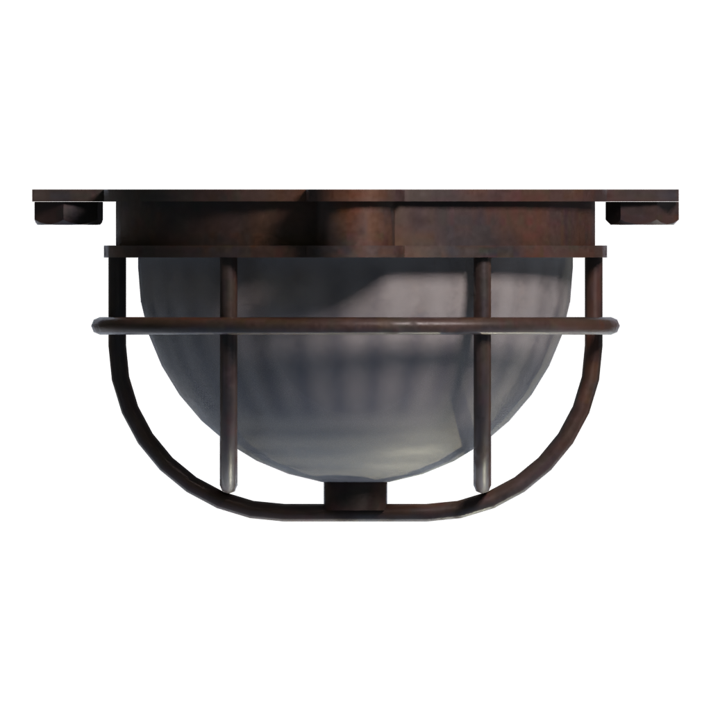 Top view of the Industrial Wall Lamp 3D model