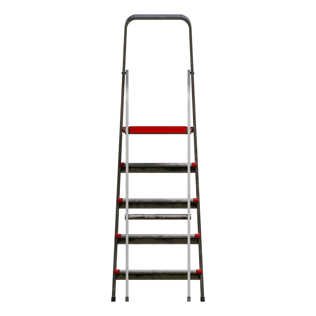 Front view of the Stepladder 3D model