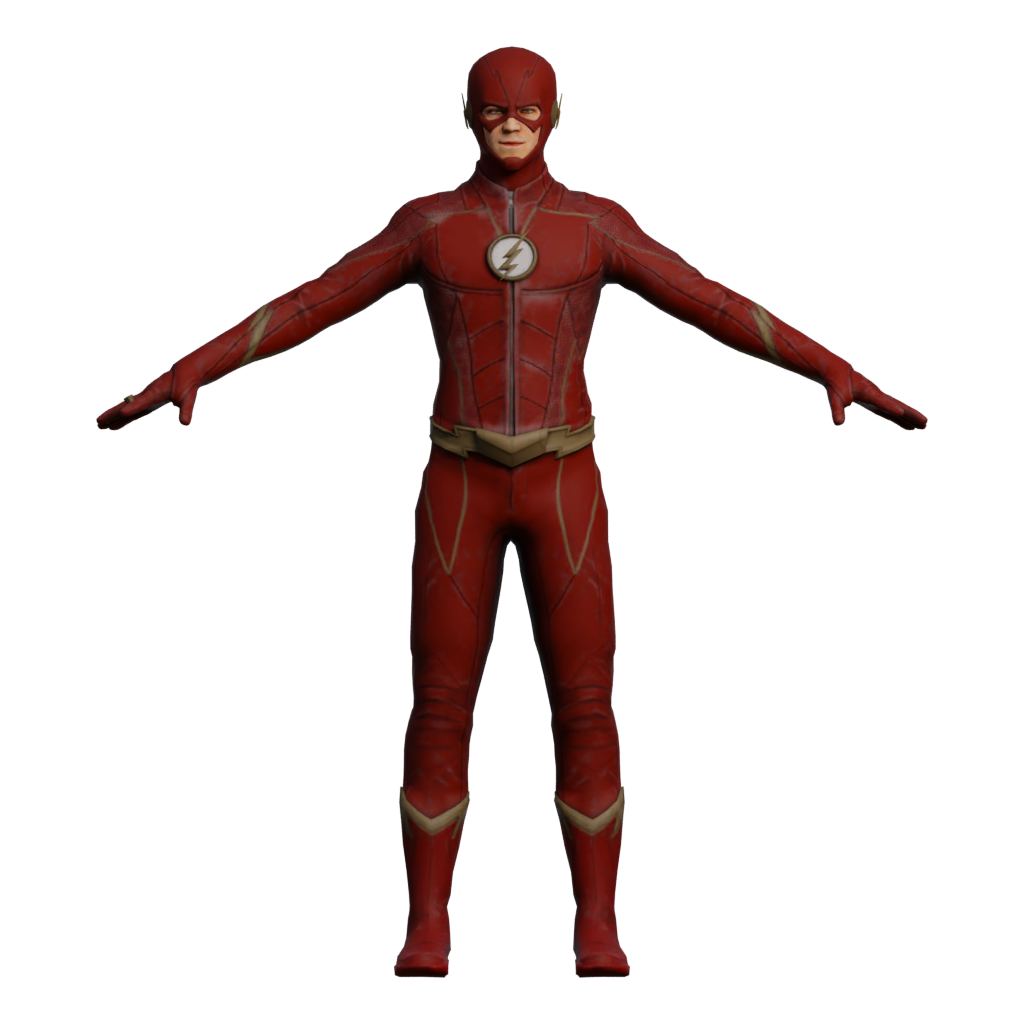 Front view of the Scarlet Speedster 3D model