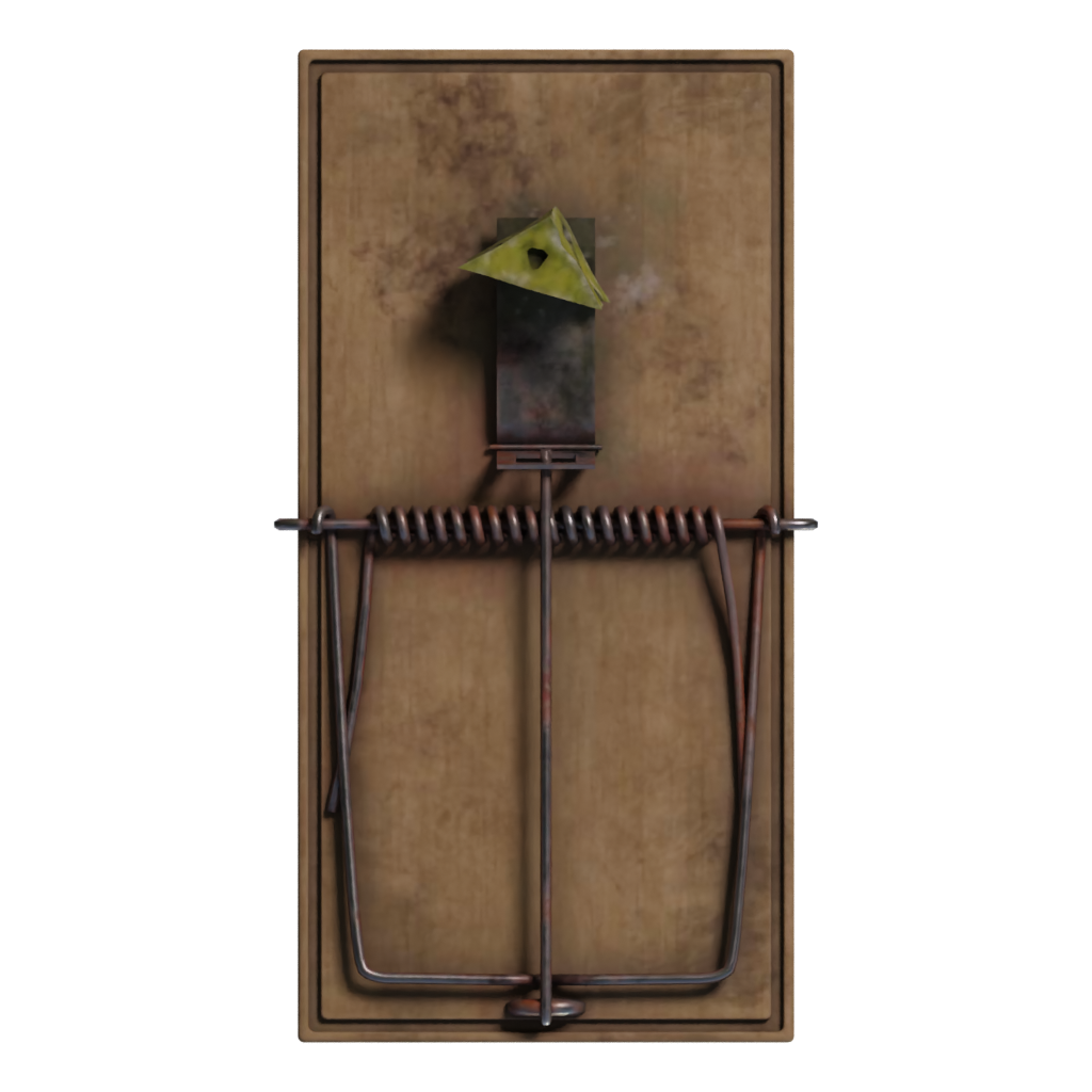 Top view of the Mousetrap 3D model