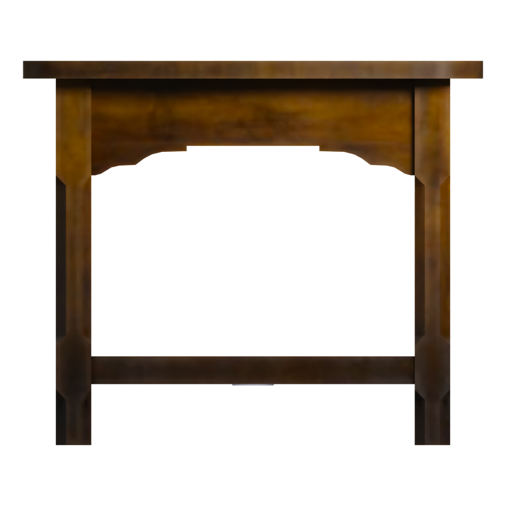 Left view of the Wooden Table 3D model