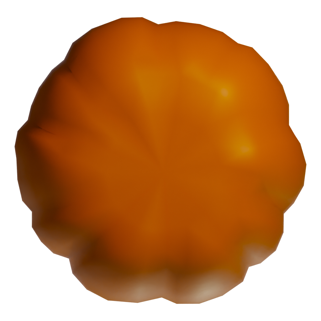 Bottom view of the The Pumpkin 3D model