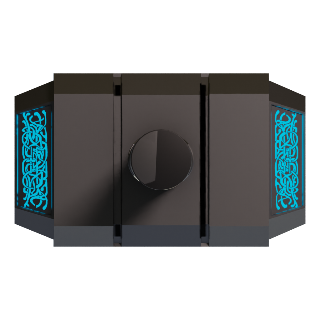 Bottom view of the Mjolnir 3D model