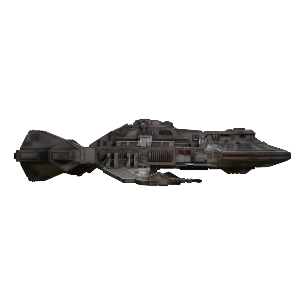 Right view of the Old Spaceship 3D model
