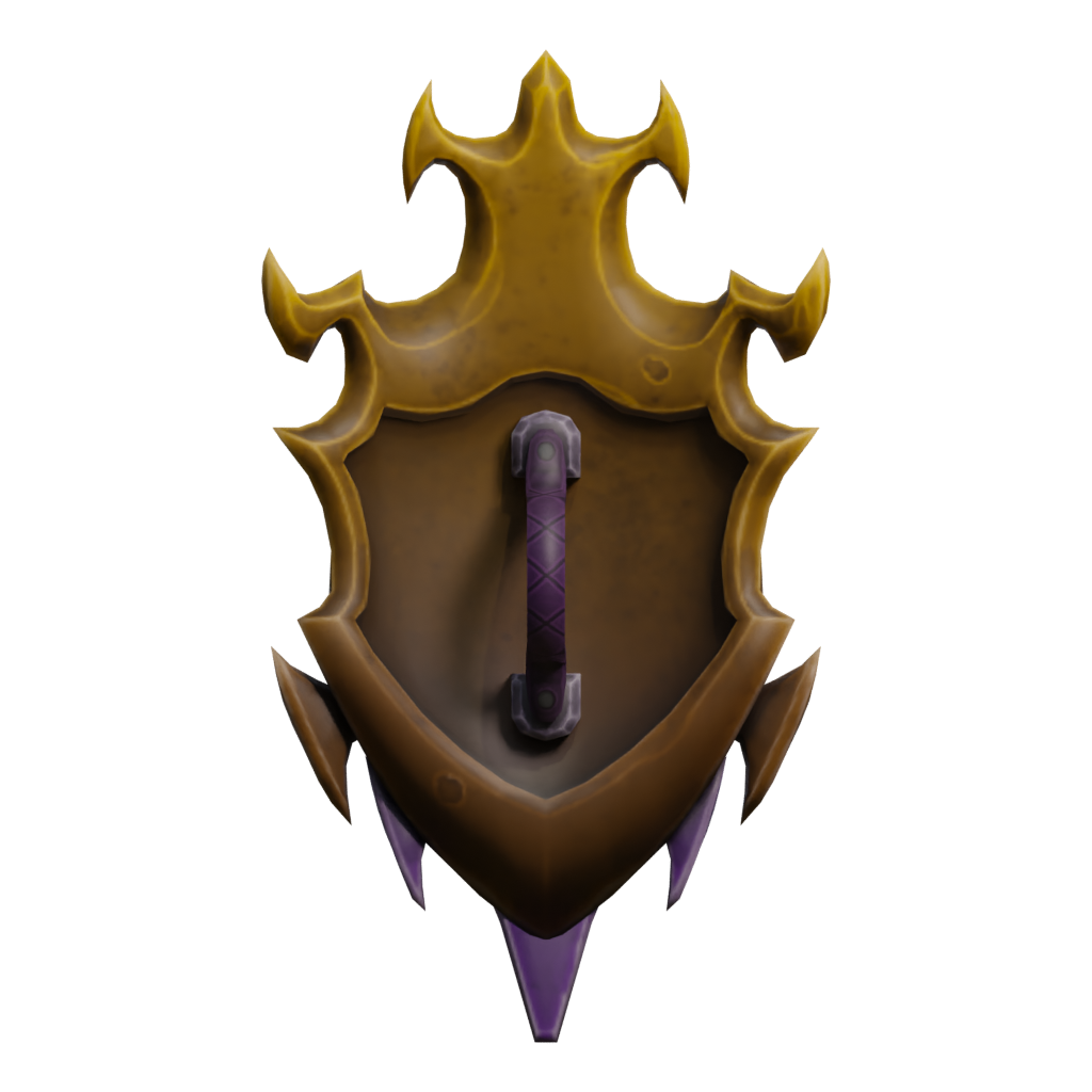Back view of the Nightmare Sheild 3D model