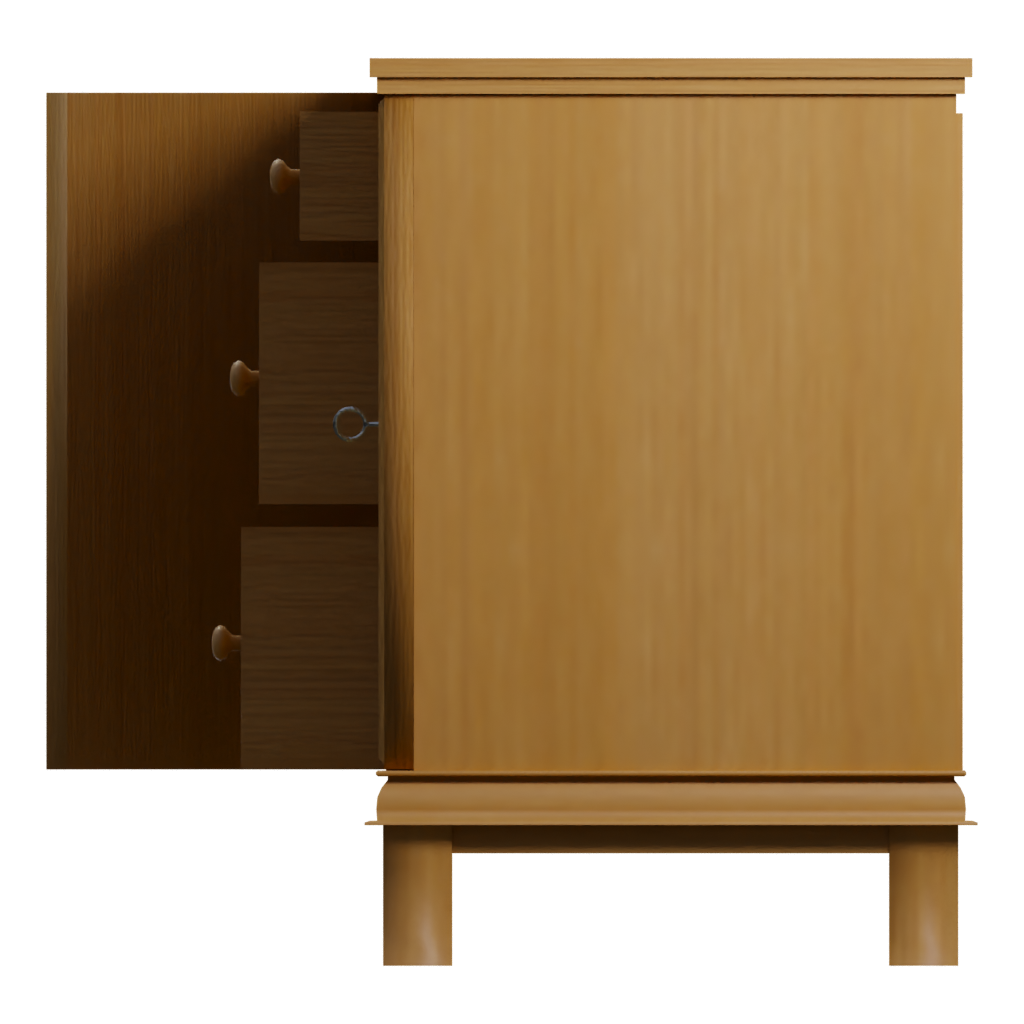 Left view of the Cabinet 3D model
