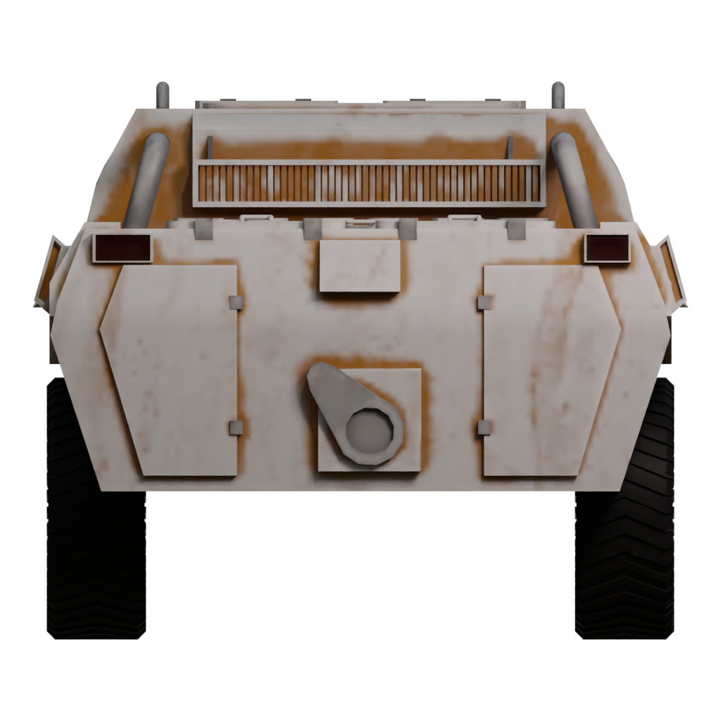 Back view of the Cross Country Vehicle 3D model
