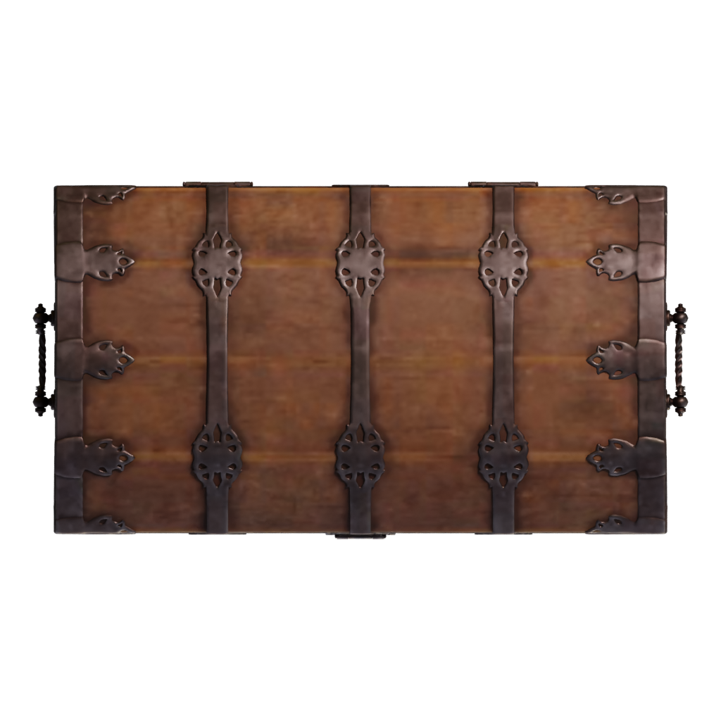 Top view of the Treasure Chest 3D model