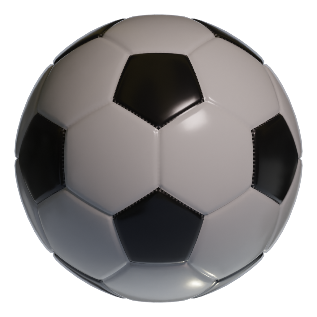 Bottom view of the Soccer Ball 3D model