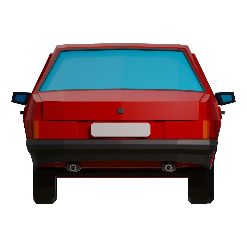 Left view of the Lada Samara Vaz 21099 3D model