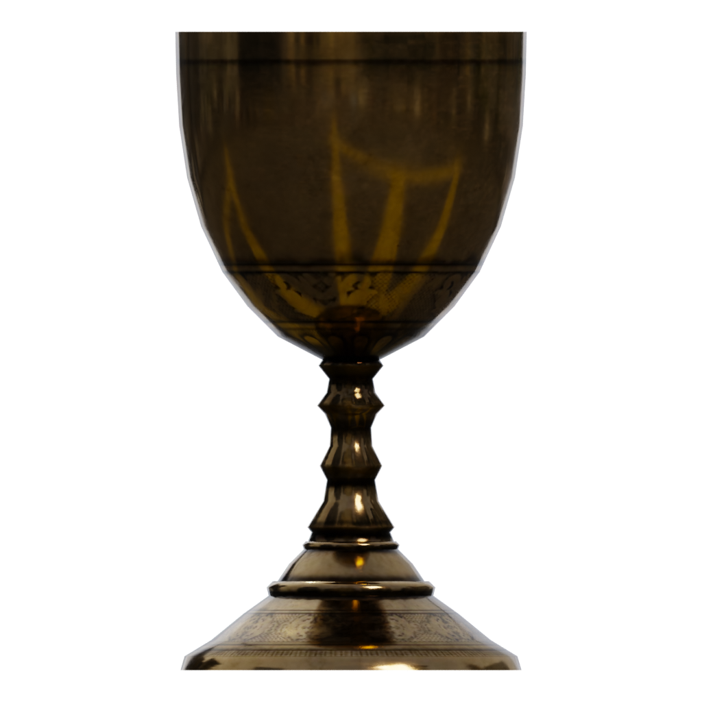 Right view of the Brass Goblets 3D model