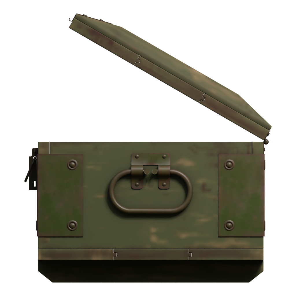 Back view of the Army Box 3D model