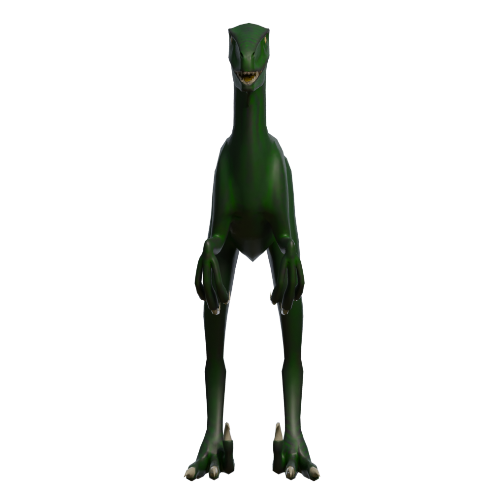 Front view of the Reptile 3D model
