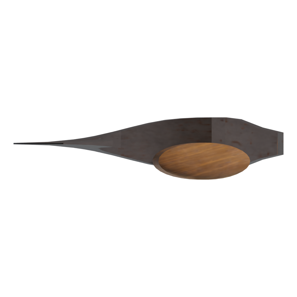 Bottom view of the Axe One Handed 3D model