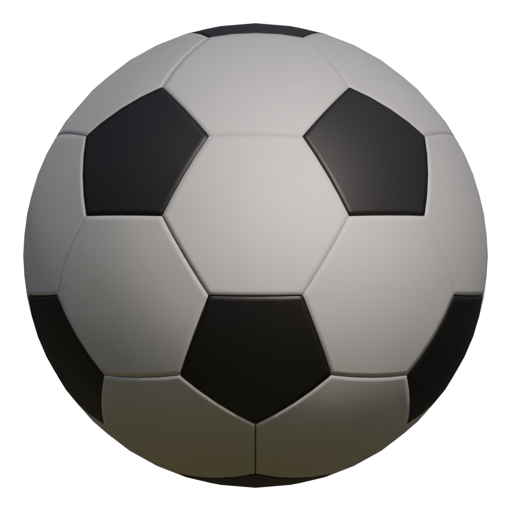 Back view of the Football 3D model