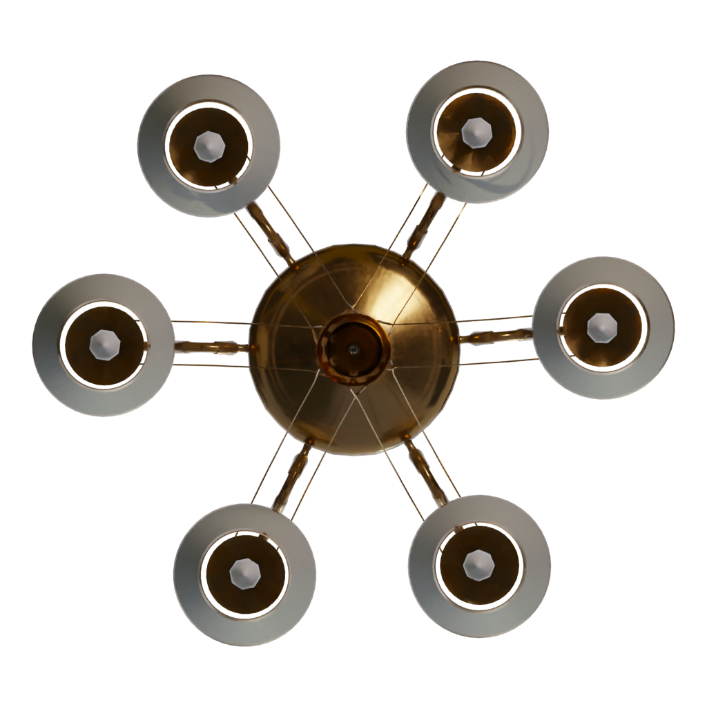 Top view of the Chandelier 3D model