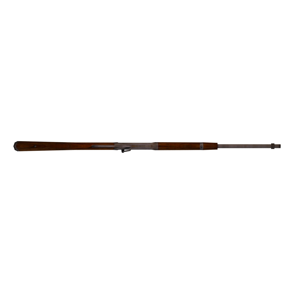 Bottom view of the Repeater Rifle 3D model