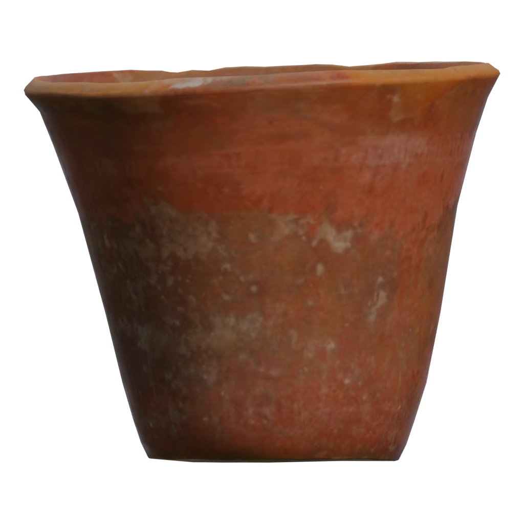 Left view of the Planter Pot Clay 3D model